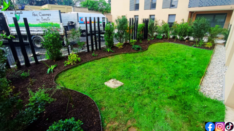 L'Entreprise Aux Charmes du Jardin vous propose l'aménagement d'un jardin par la réalisation d'un massif à Chazey d'Azergues 