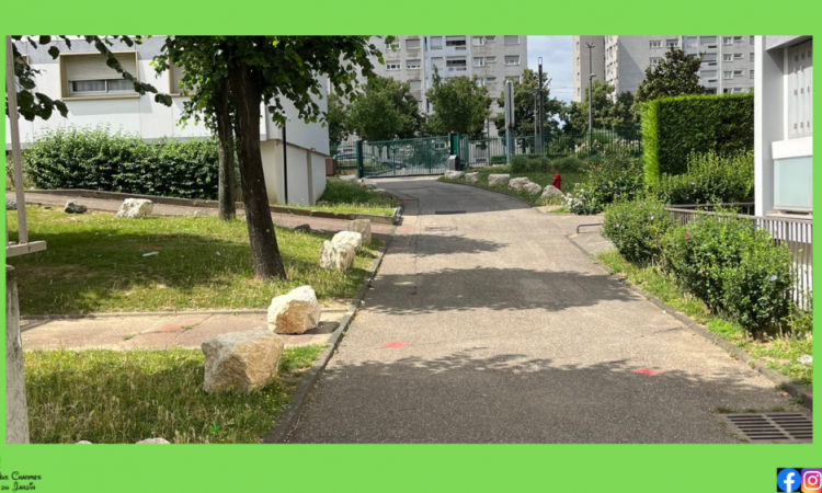 L'Entreprise Aux Charmes du Jardin vous propose la mise en place de roches anti-stationnement à Vénissieux (69)